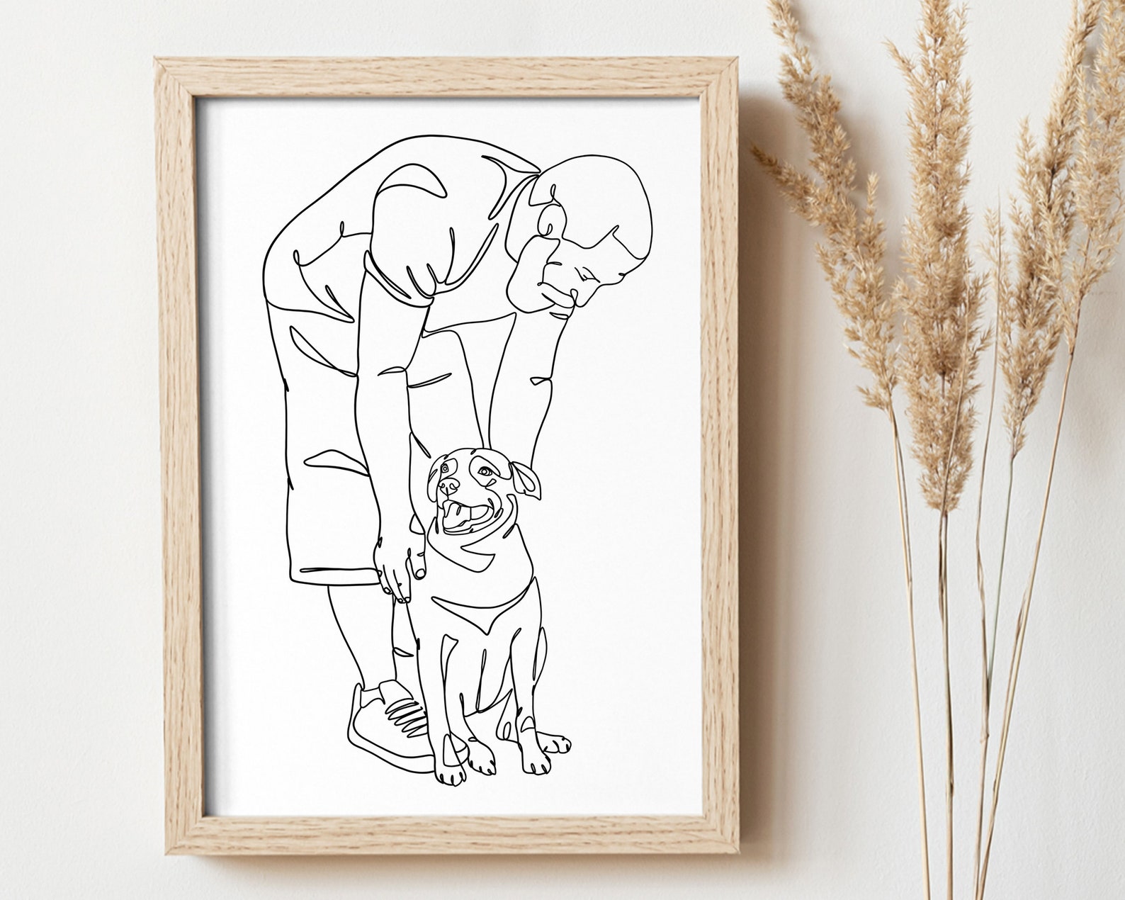 Dog Line Art Tattoo Commission Dog Line Drawing Custom Dog Etsy