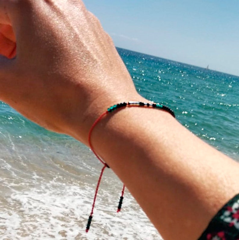 Feminist LGBT Girl Power Morse Code Miyuki Gift on Silk Cord for Sorority Soul Sisters Custom Best Friend Bracelet For 2,3,4 Girl Gang
