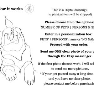 Custom DOG line drawing, modern pet portrait, pet commission tattoo, minimalist line art, DIGITAL dog print, outline sketch, dog loss gift image 9