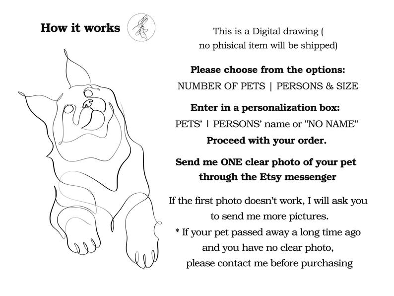 Custom DOG line drawing, modern pet portrait, pet commission tattoo, minimalist line art, DIGITAL dog print, outline sketch, dog loss gift image 9