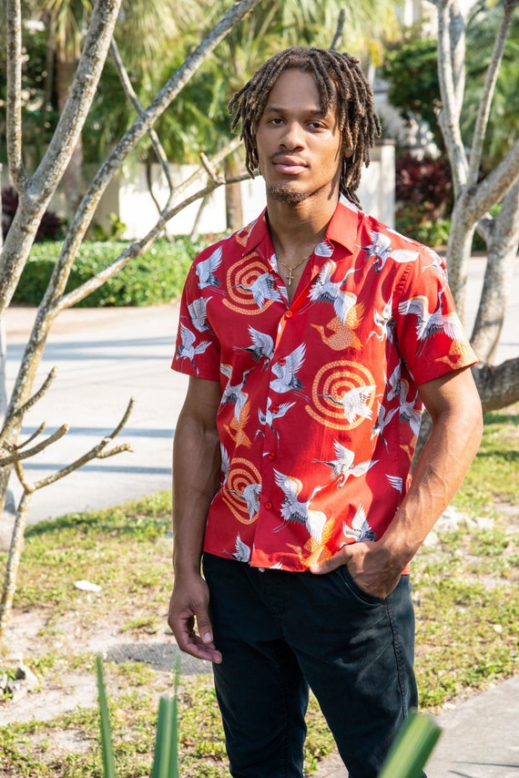 Camisa hawaiana roja hotsell