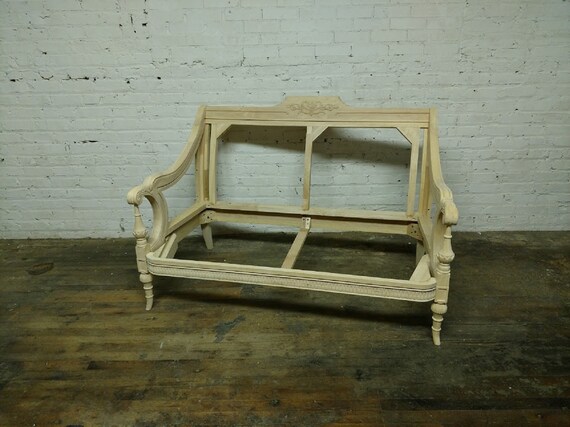 Vanguard Furniture Unfinished Raw Carved Heart Settee Etsy