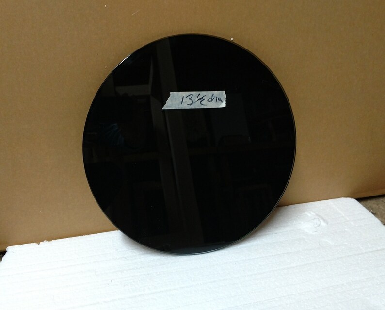Vanguard Furniture Black Glass 13 1 2 Round Table Top