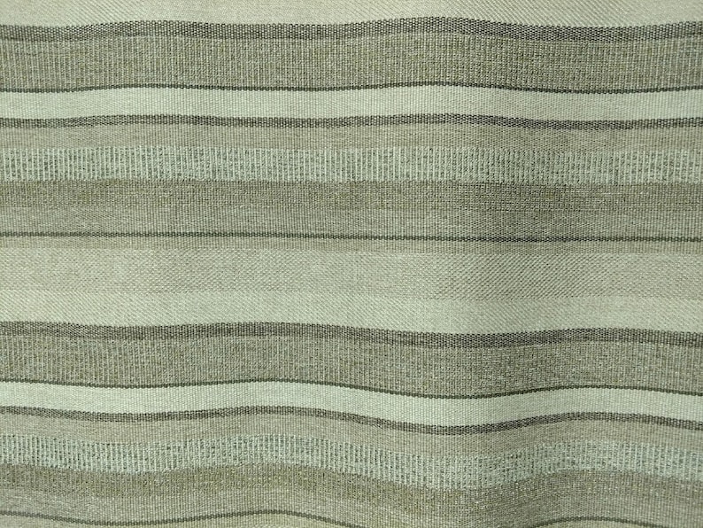 Tan /& Brown Bold Stripe Closeout Upholstery Fabric 7 Yards of Khaki