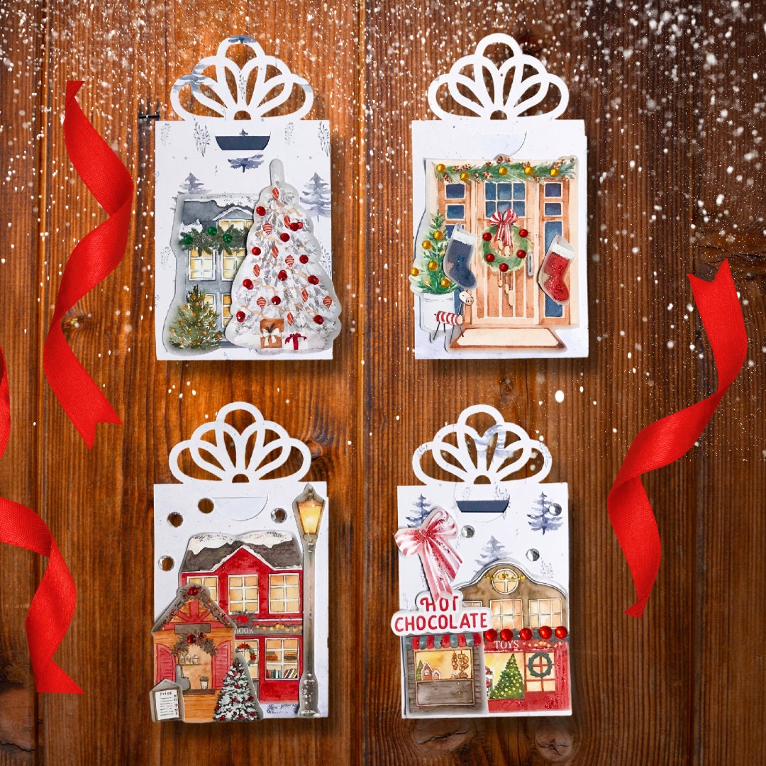 Christmas Village Gift Cards / Labels Etsy