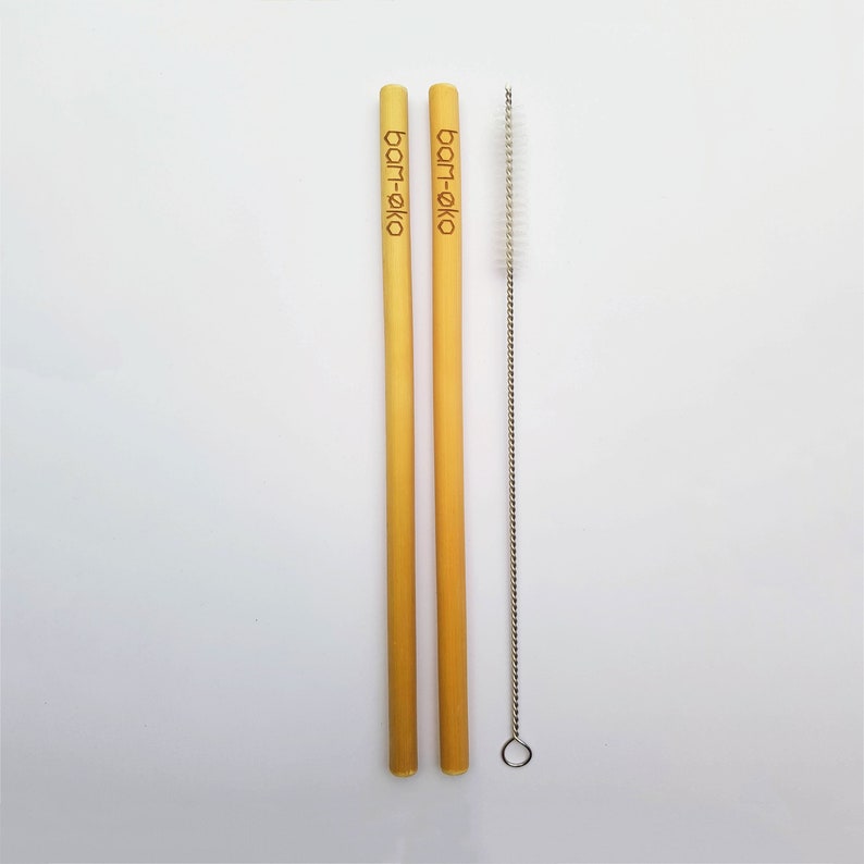 Bamboo Straws 2 Pack by Bamøko // Sustainable Natural Reusable