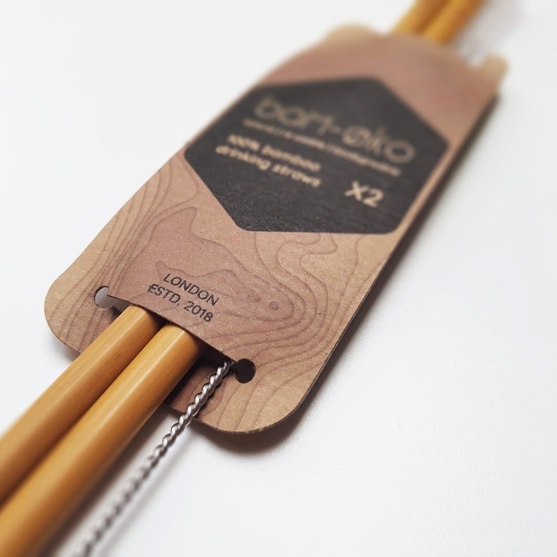 Bamboo Straws 2 Pack by Bamøko // Sustainable Natural Reusable