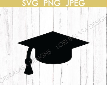 Graduation Cap SVG, Grad Cap SVG Cut File, Grad Cap Clip Art, Class of 2023, Instant Digital Download, Grad Cap Template, Graduation Hat