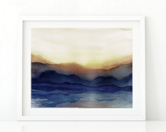 Dawn Landscape Printable Abstract Wall Art, Downloadable Print, Digital Download, Home Office Decor