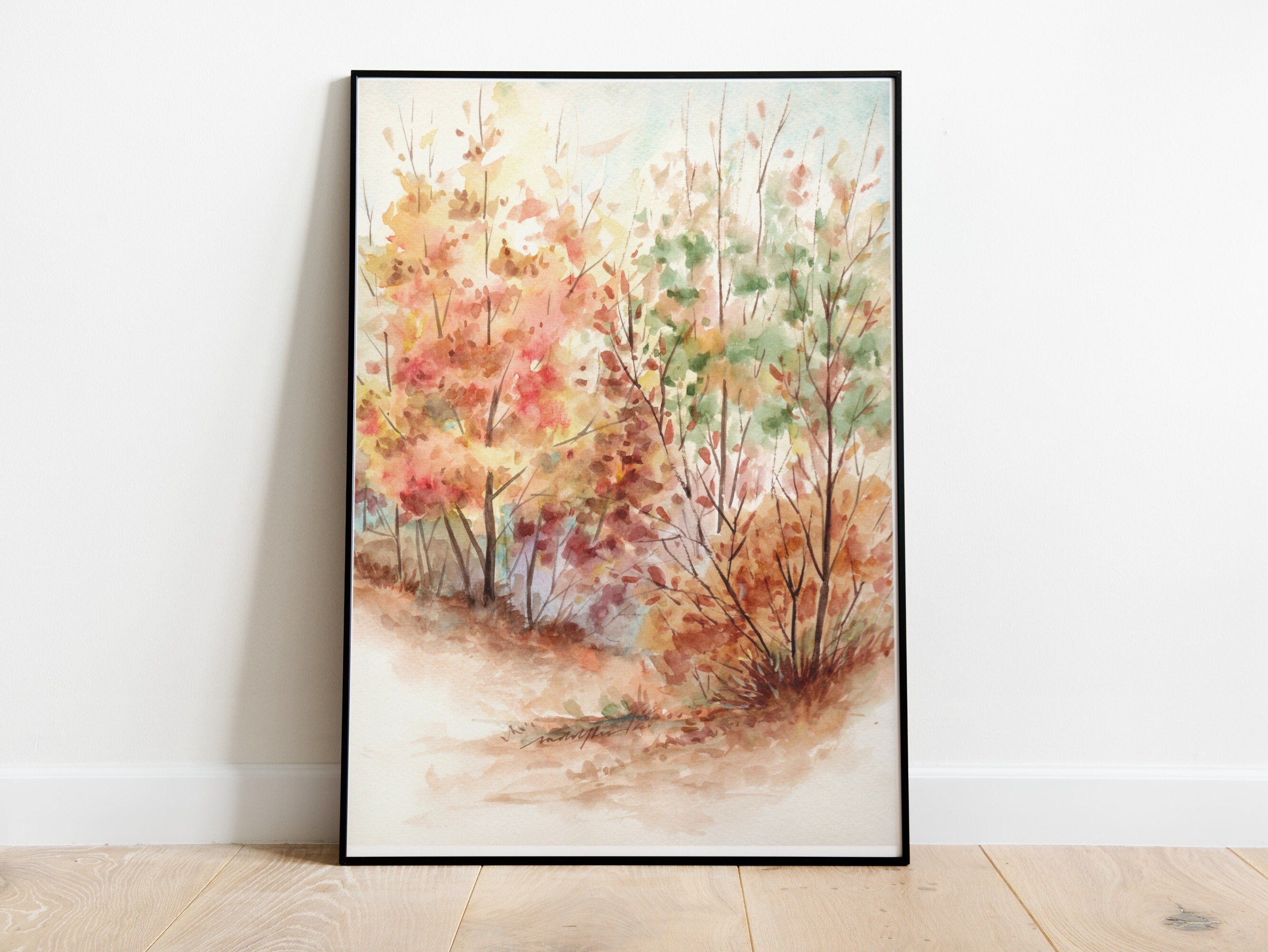 Autumn Trees Fall Season Landscape Large Wall Art Printable - Etsy