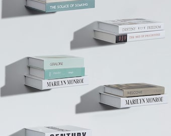 Unsichtbares schwebendes Bücherregal aus Metall - Eine minimalistische und elegante Geschenkidee für Leseratten - Platzsparendes Design - Kreative Dekoration