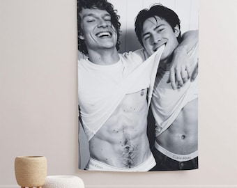 Heat*d Rivalry Tapestry - Printed in USA - Hockey Romance Wall Art, Connor & Hudson BookTok Decor