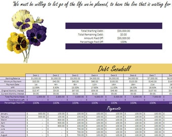 Schulden Excel Plan Etsy