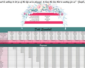 debt snowball etsy