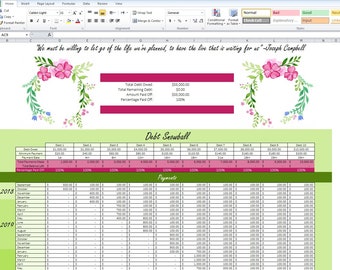 debt payoff spreadsheet debt snowball excel credit card etsy paydown planner