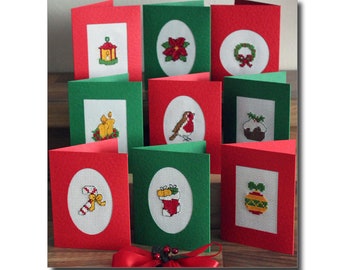 Cross Stitch Pattern, Christmas Collection set of 9, PDF, Instant Download, Cross Stitch Chart