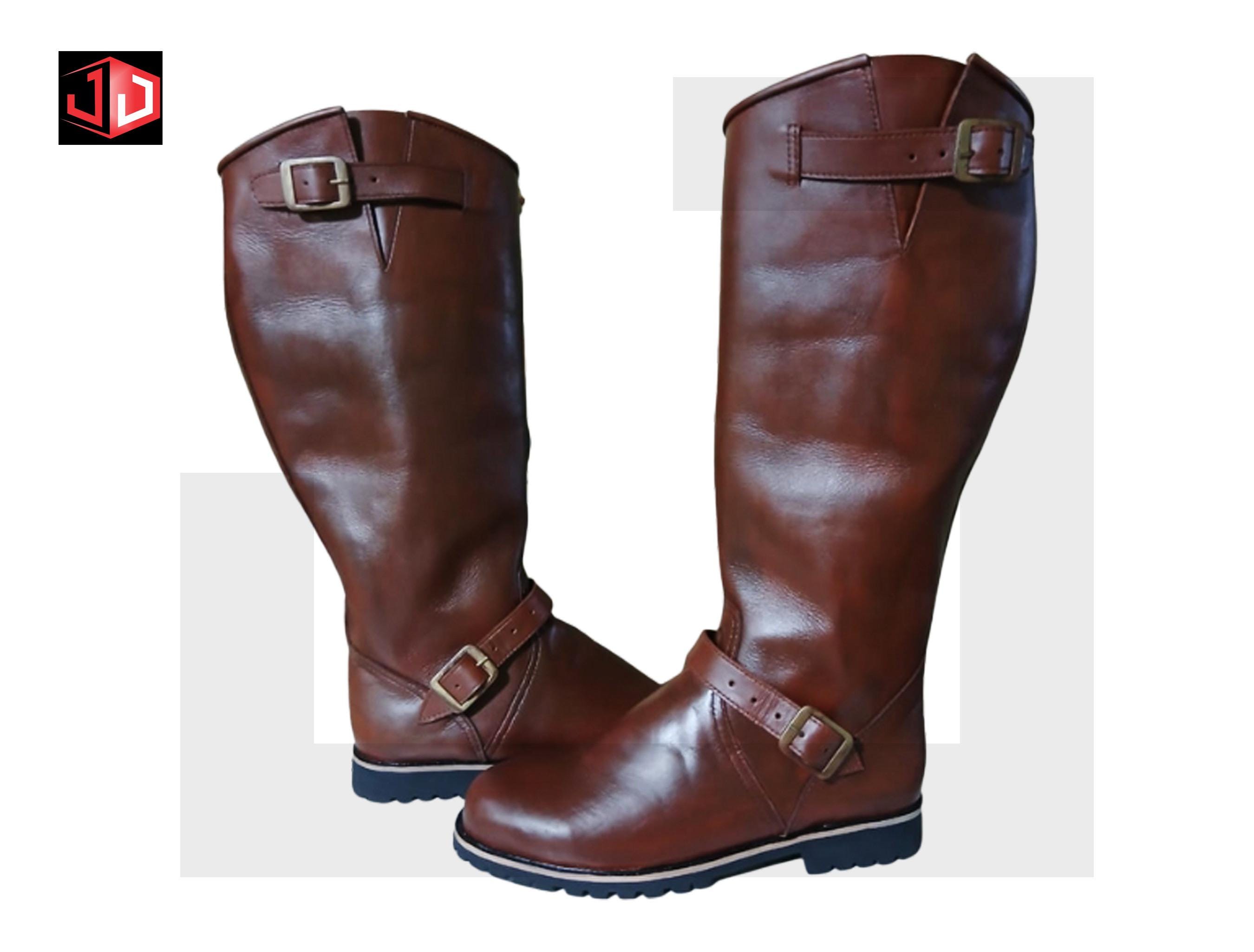 Men’s Handmade Brown Leather Horse Riding Boots | Custom Tall ...