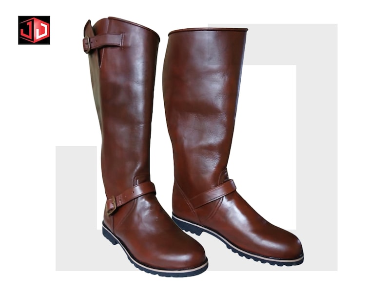 Men’s Handmade Brown Leather Horse Riding Boots | Custom Tall ...