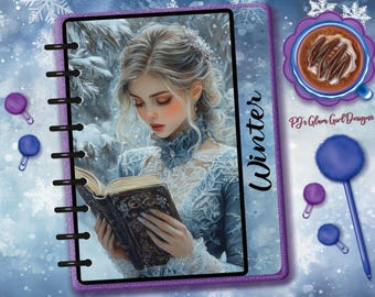 Winter Blonde, Calendar Series, Fashion Planner Dashboard / Tab - Customizable for Season or Month.