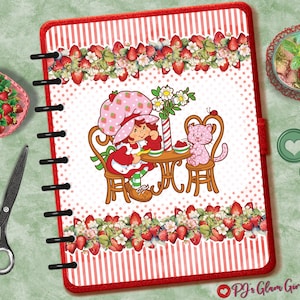 Vintage Strawberry Shortcake! Kids Notebook, Planner Cover, Dashboards, Covers, A5/GM, A6, Personal/MM/Wide, HP Big, Classic & Mini