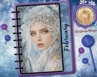 Winter Blonde 2, Calendar Series, Fashion Planner Dashboard / Tab - Customizable for Season or Month.