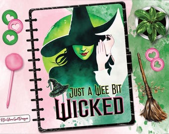 Wicked Witchy Dashboard | Spooky Dark Glam Halloween Planner Insert