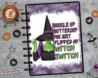 My Witch Switch 2! Halloween Scene, Ghosts, Bats, Witch, Planner Dashboards, Covers,