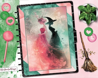 Wicked Dreams Witchy Dashboard | Dark Glam Halloween Planner Cover (Custom Size)