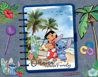 Ohana Means Family 1, Stitch, Movie Inspired Designs! Glam Fashion Planner Dashboards, Covers,