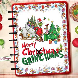 Merry Grinchmas 2! Happy Holidays! Christmas Glam Girl Designs, Planner, Dashboards, Covers,