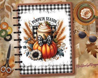 Autumn Pumpkin Spice Planner Dashboards, Covers, Glam Girl Fall Theme