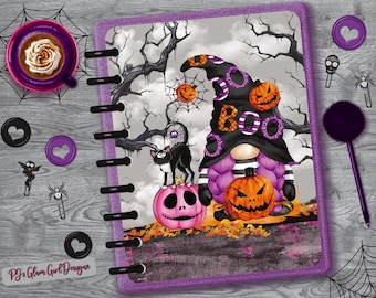Boo! Happy Halloween, Halloween Gnomes, Autumn Cat Pumpkin, Planner Dashboards, Covers, A5/GM, A6, Personal/MM/Wide, HP Big, Classic & Mini.