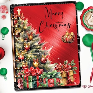 Merry Christmas! Xmas Tree,  Presents, Glam Girl Designer Planner, Dashboards, Covers, A5/GM, Personal/MM/Wide, HP Big, Classic & Mini
