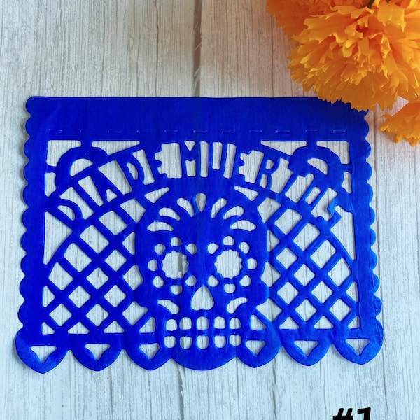 Papel picado an die Einheit Día de muertos