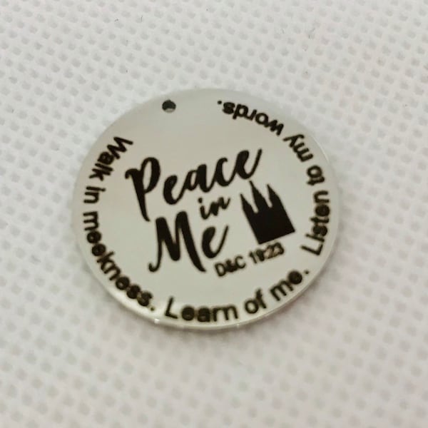 2018 LDS youth theme Peace in me charm