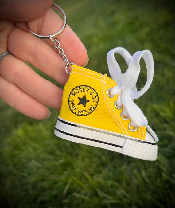 Walk With Me Keychain | Yellow Sneaker Charm, 2026 Youth Theme
