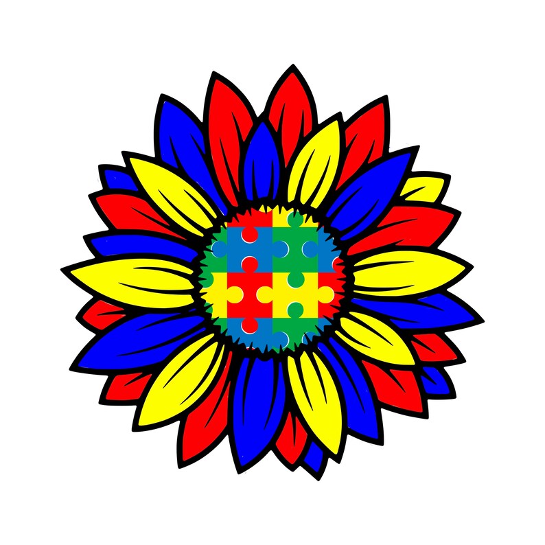 Free Free 283 Sunflower Autism Svg SVG PNG EPS DXF File