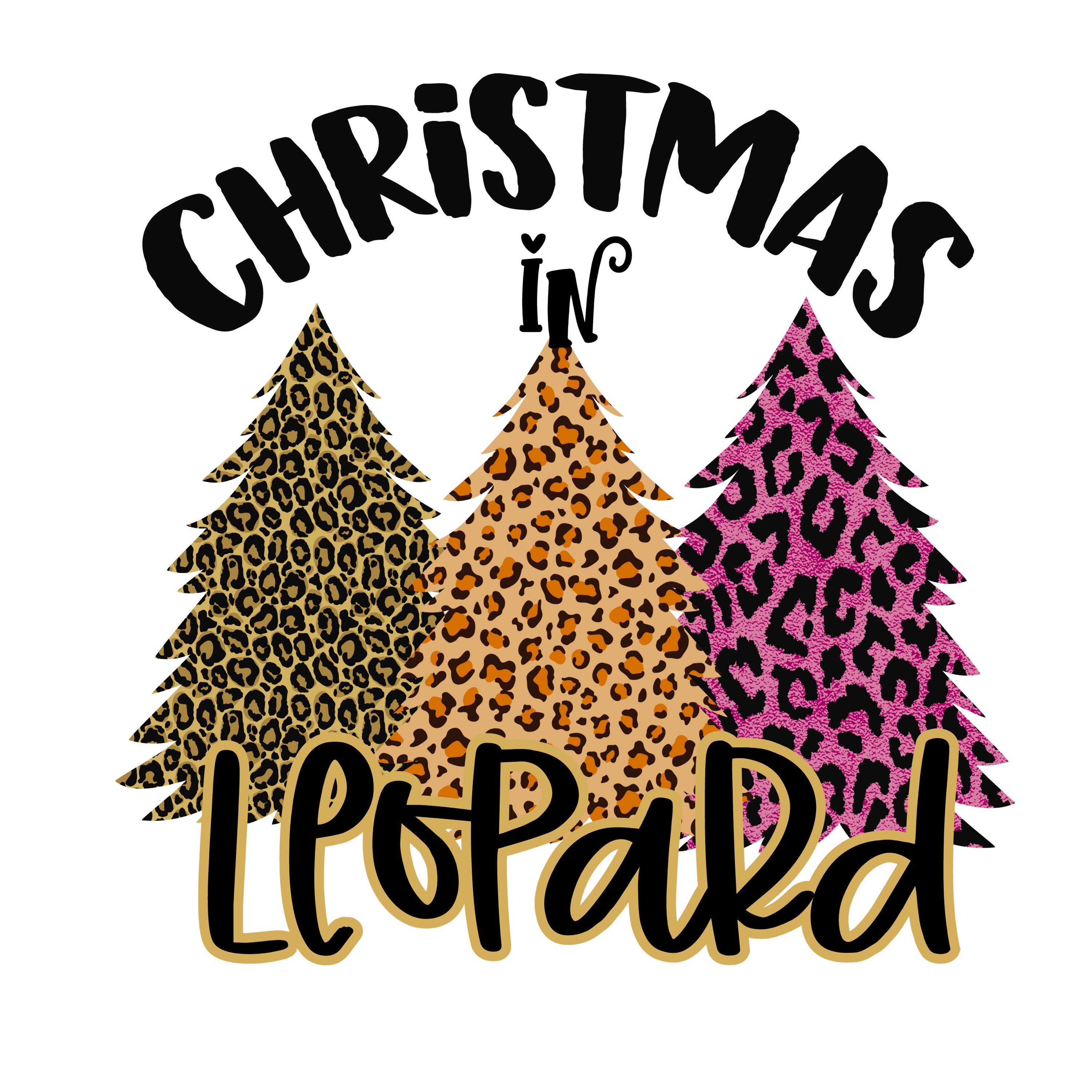 Christmas In Leopard Digital Download Sublimation png file Etsy