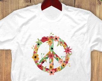 T-shirt Spark In The Dark - Motif Peace Sign - Taille S - Gris - Coton - Occasion Très Bon état