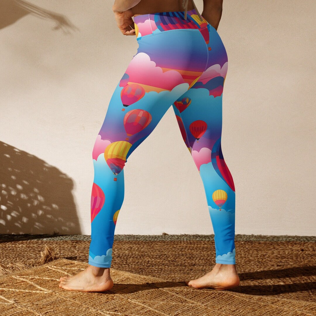 Vibrant Hot Air Balloon Leggings / Hot Air Balloon Tight Etsy