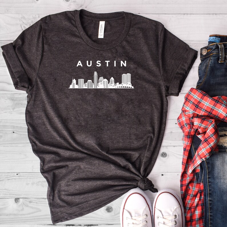 Austin Skyline Shirt Austin Shirt Texas Shirt Austin Texas Etsy