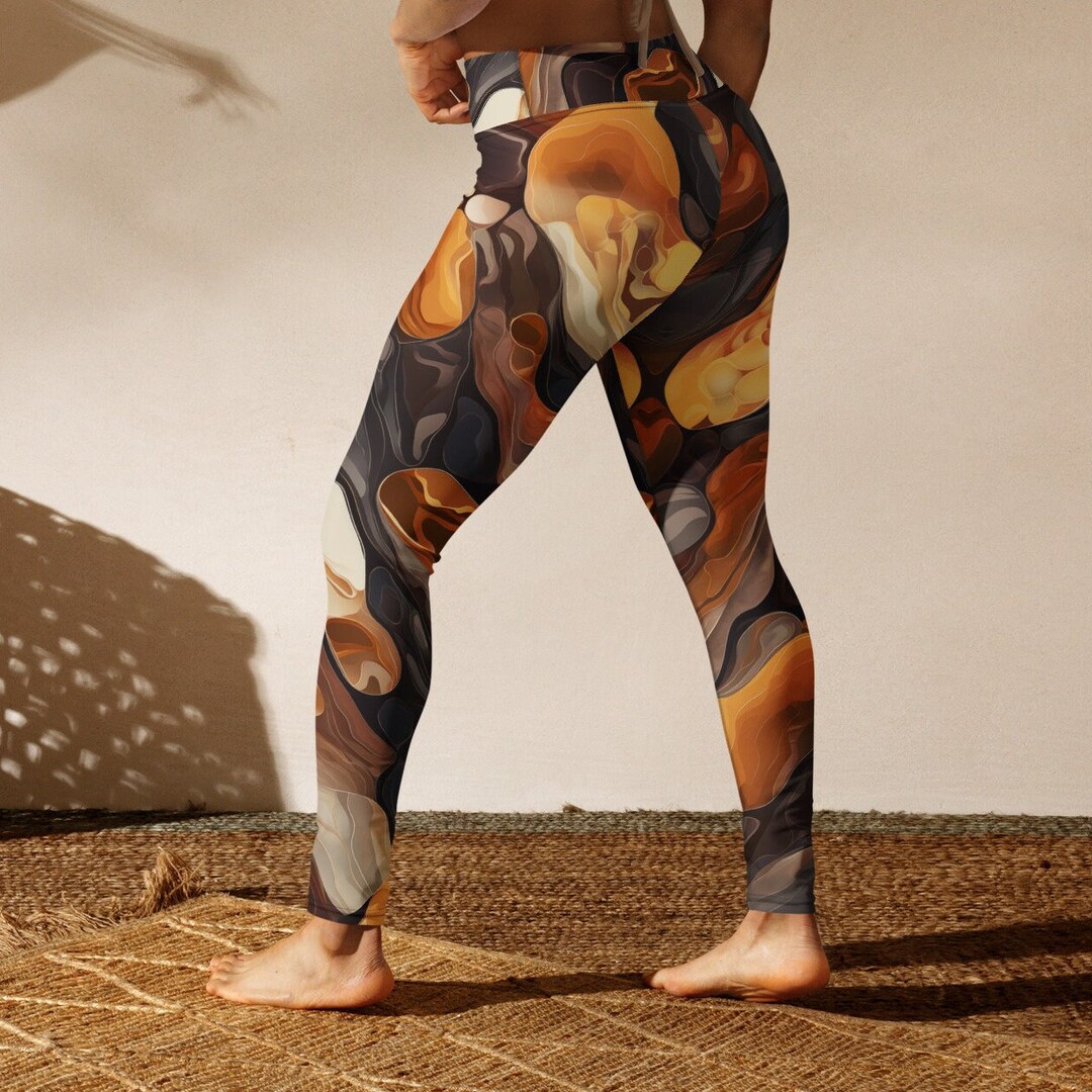 Abstract Rock Leggings / Climbing Yoga Pants Rock Climb Etsy
