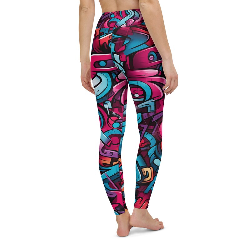 Vibrant Graffiti Leggings / Spray Paint Legwear Graffiti Etsy