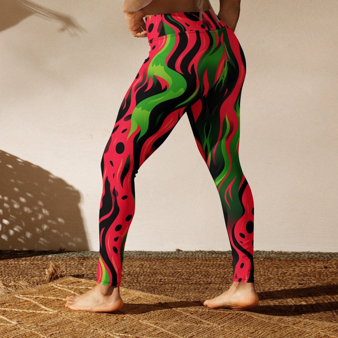 Flowing Watermelon Leggings / Fresh Fruit Tight Fruit Print - Etsy