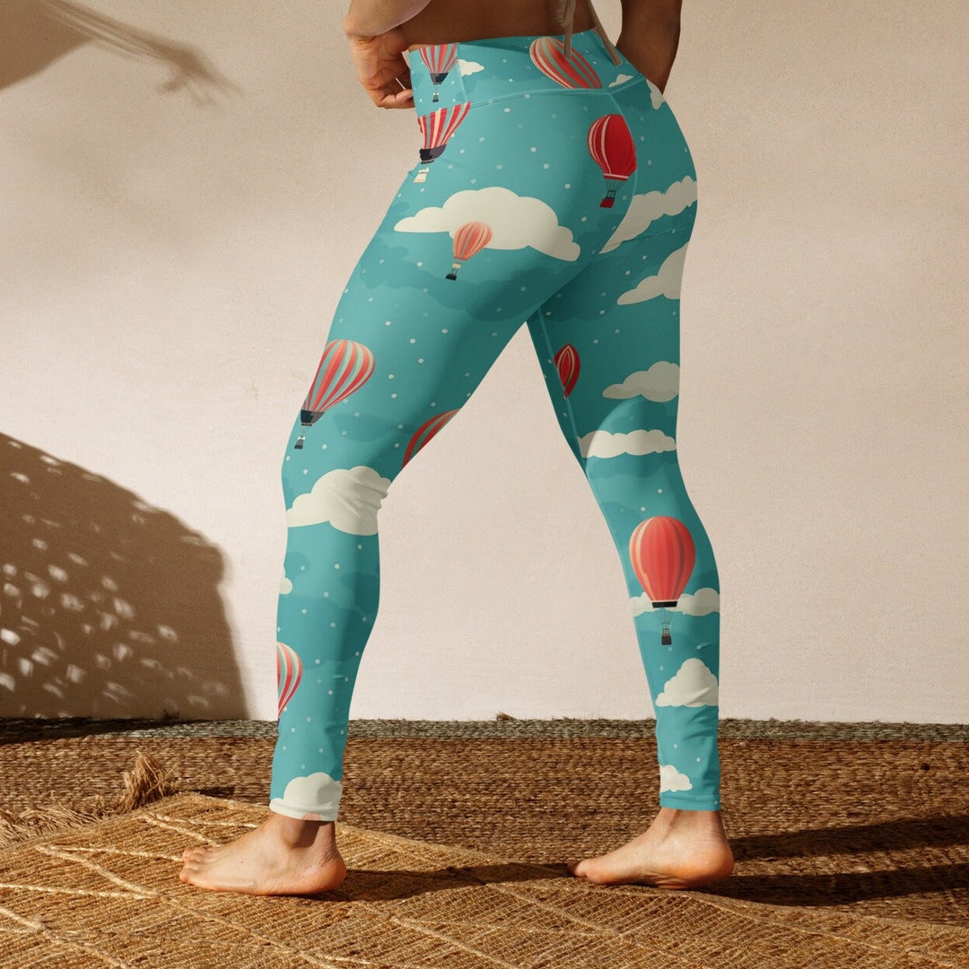 Cute Hot Air Balloon Leggings / Balloon Yoga Pants Hot Air Etsy