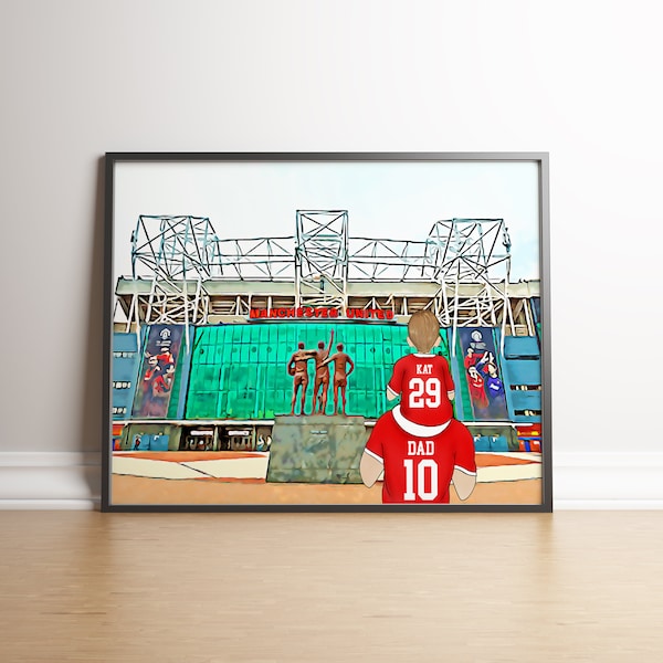 Personalised Man United Fan Birthday  Present, Football Mad Fathers Day Present, Gift for Dad from Son/Daughter, Meaningful Present for Him
