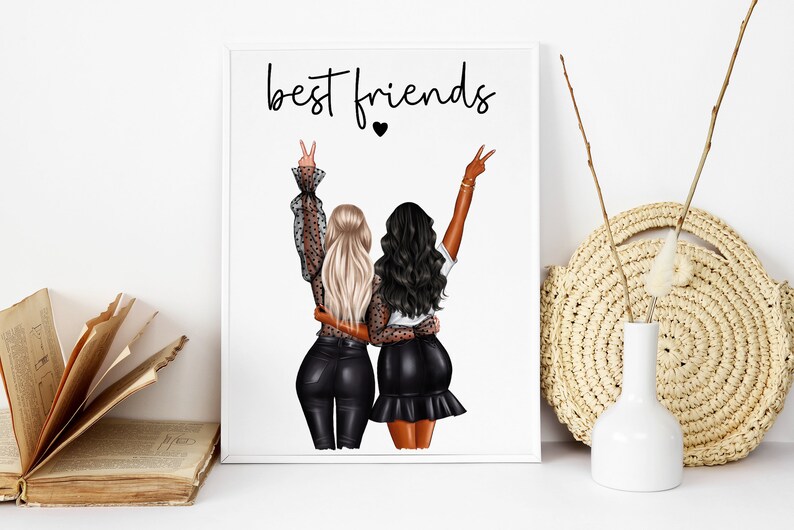 Personalised Best Friend Print Friendship Keepsake Frame Etsy