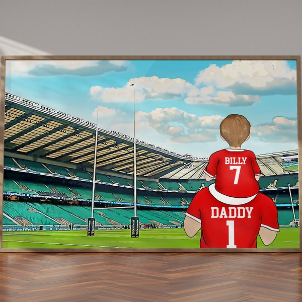 Personalised Welsh Rugby Team Present, Rugby Mad Birthday Present, Gift for Dad from Son/Daughter, Stepdad Gift