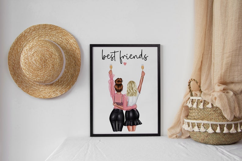 Personalised Best Friend Print Friendship Keepsake Frame Etsy