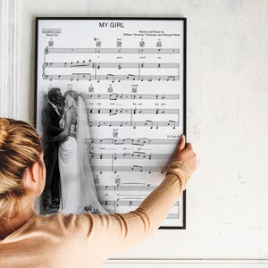 Unique First Wedding Anniversary Gift For Him, Personalised First Dance Print, Wedding Song Sheet Music, Perfect Anniversary Present for Her